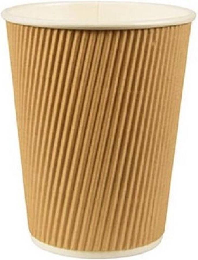 Merkloos Sans marque 150x Duurzame kartonnen koffiebekers drinkbekers 200ml Milieuvriendelijk en composteerbaar wegwerp bekers