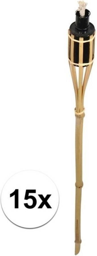 Merkloos Sans marque 15x Bamboe tuinfakkels 88 cm fakkels