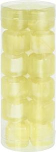 Merkloos Sans marque 18x Plastic herbruikbare gele ijsklontjes ijsblokjes gekleurd Kunststof ijsblokjes geel Verkoeling artikelen Gekoelde drankjes maken