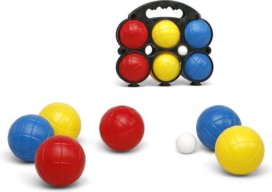 Merkloos Sans marque 1x Gekleurde jeu de boules sets 7 delig Kaatsbal petanque Actief buitenspeelgoed voor kinderen