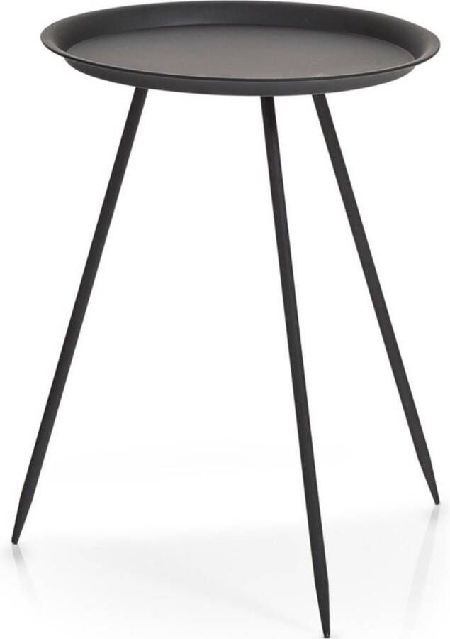 Merkloos Sans marque 1x Metalen plantentafeltje zwart 39 x 53 cm Zeller Woondecoratie accessoires Bijzettafels Metalen bijzet tafeltjes