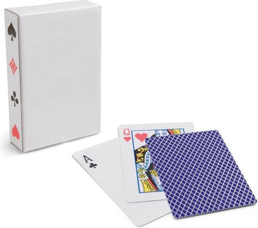 Merkloos Sans marque 1x Setje van 54 speelkaarten blauw Kaartspellen Speelkaarten Pesten pokeren Engelstalige speelkaarten