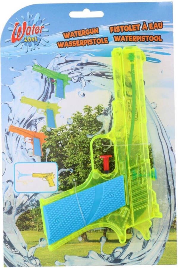 Merkloos Sans marque 1x Waterpistolen waterpistool geel klein van 18 cm kinderspeelgoed waterspeelgoed van kunststof