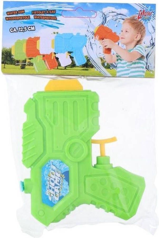 Merkloos Sans marque 1x Waterpistolen waterpistool klein van 12 cm groen kinderspeelgoed waterspeelgoed van kunststof