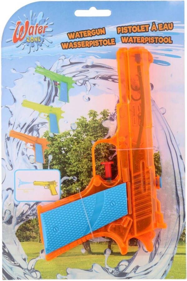 Merkloos Sans marque 1x Waterpistolen waterpistool oranje klein van 18 cm kinderspeelgoed waterspeelgoed van kunststof
