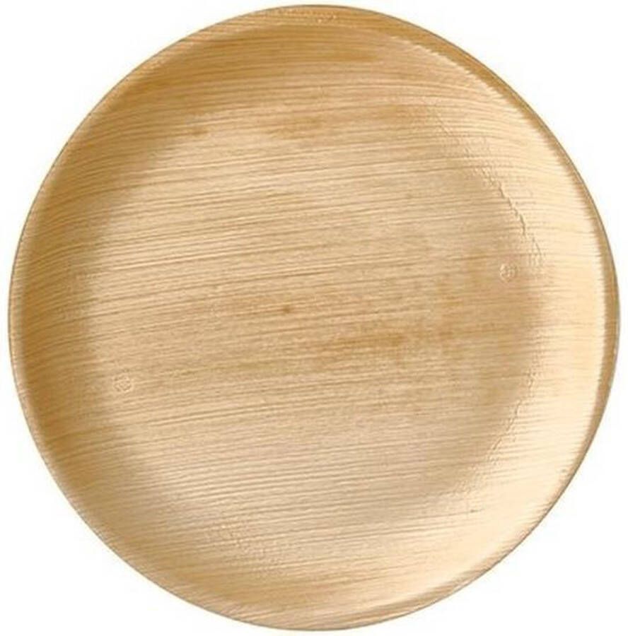 Merkloos Sans marque 25x Duurzame en biologisch afbreekbare borden palmblad 25 cm Milieuvriendelijk ecologisch Wegwerp bordjes