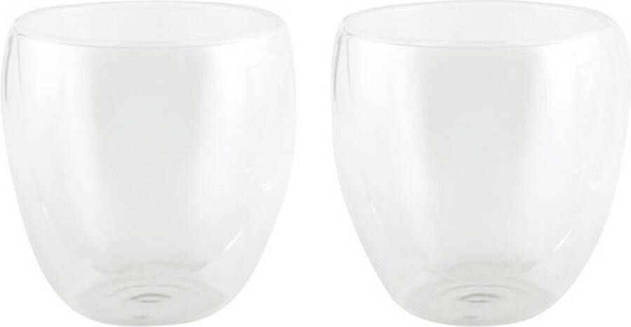 Merkloos Sans marque 2x Luxe dubbelwandige theeglazen 200ml Keuken accessoires Koffie thee bekers en glazen