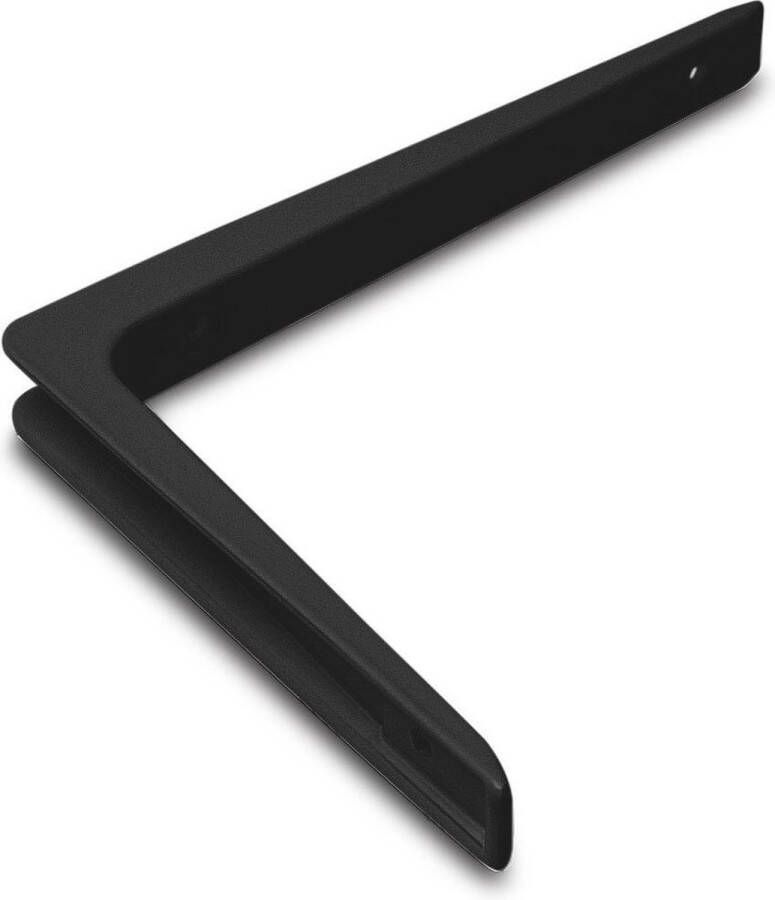 Merkloos Sans marque 2x stuks plankdrager plankdragers aluminium zwart 25 x 20 cm schapdragers planksteun planksteunen
