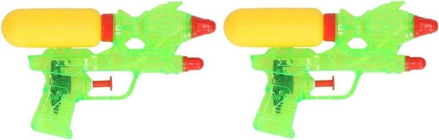 Merkloos Sans marque 2x Stuks voordelig waterpistolen groen waterspeelgoed voor kinderen