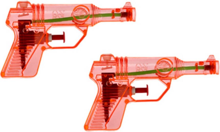 2x Waterpistool waterpistolen rood 13 cm