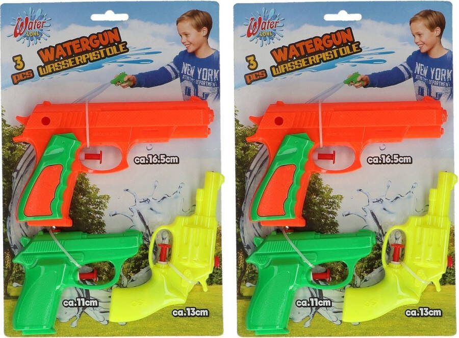 2x Waterpistool waterpistolen setje 3 stuks