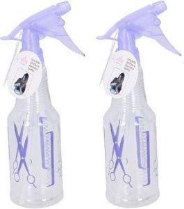 Merkloos Sans marque 2x Waterverstuivers spuitflessen 500 ml lila Plantenspuiten Kappersspuiten
