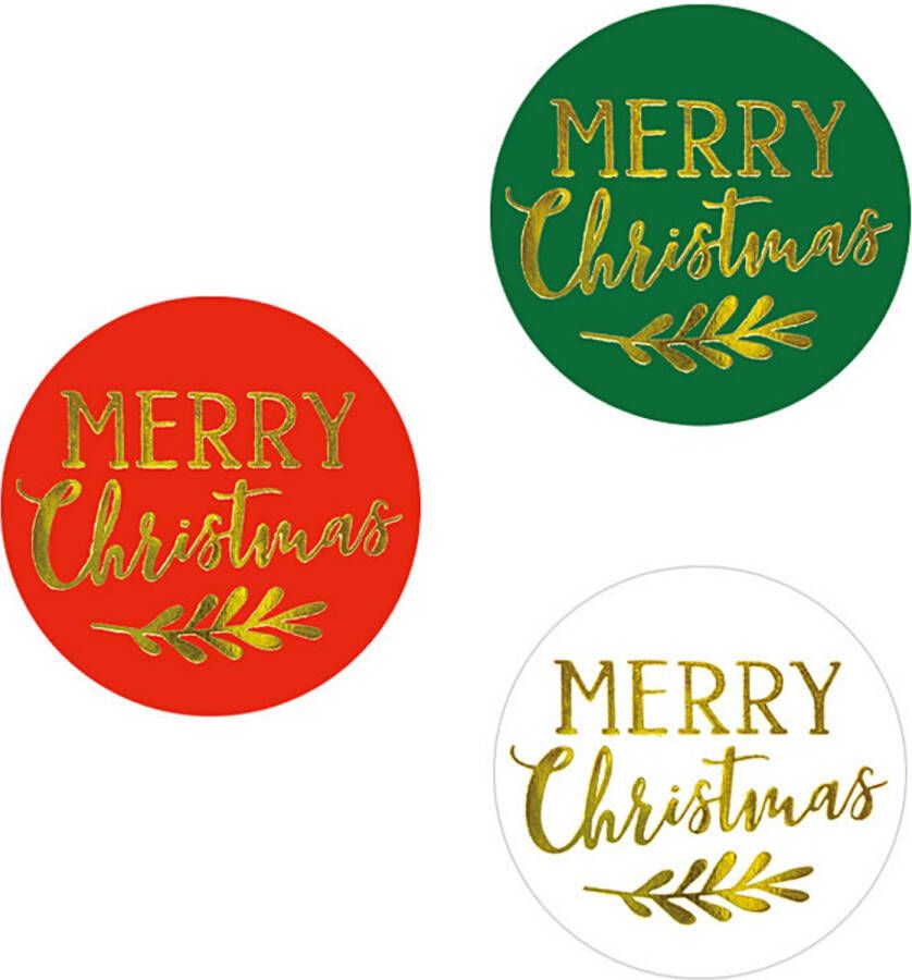 Merkloos Sans marque 30 Kerst stickers 3 Kleuren Merry christmas stickers Kerst stickers voor kaarten Stickervel kerst stickers vellen Cadeauversiering