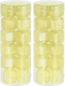 Merkloos Sans marque 36x Plastic herbruikbare gele ijsklontjes ijsblokjes gekleurd Kunststof ijsblokjes geel Verkoeling artikelen Gekoelde drankjes maken