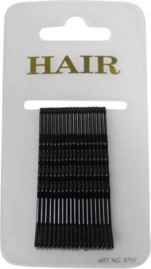 Merkloos Sans marque 36x Schuif haarspelden zwart 6 cm haar accessoires schuifspelden