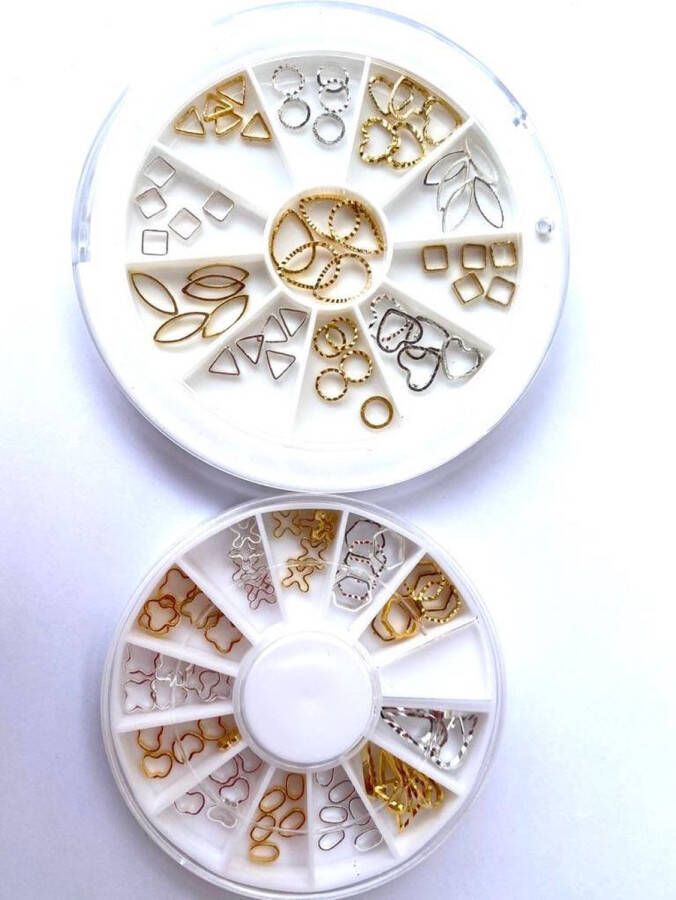 Merkloos Sans marque 3D Nail Art Charmes Nagel Decoratie Set 2 x Carrousel
