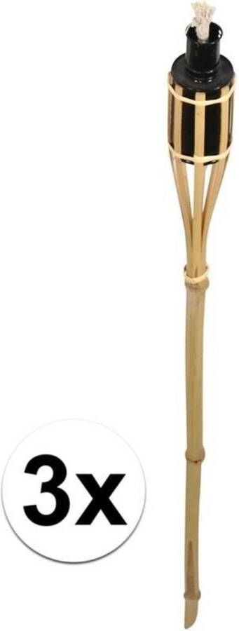 Merkloos Sans marque 3x Bamboe tuinfakkels 88 cm fakkels