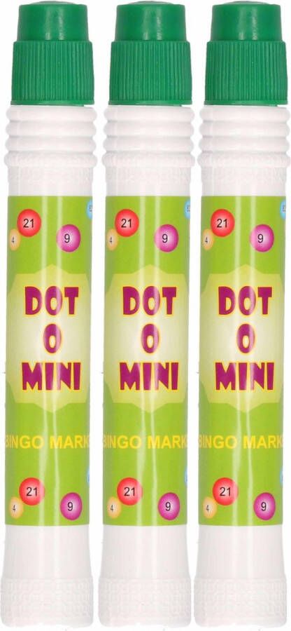 3x Bingo stiften markers groen