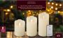 Merkloos Sans marque 3x LED kaars stompkaars creme wit met afstandsbediening Kerst diner tafeldecoratie Home deco kaarsen - Thumbnail 1