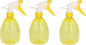 Merkloos Sans marque 3x Gele plantenspuiten 500 ml Tuinbenodigdheden Waterverstuiver Plantensproeiers plantenspuiten