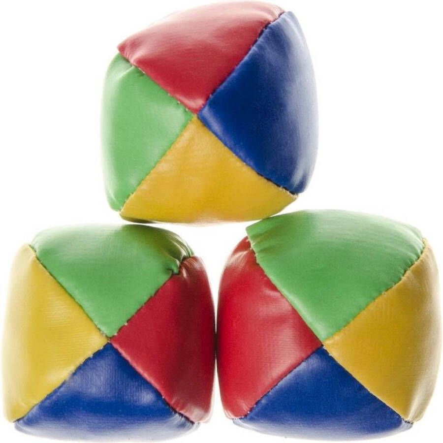 Merkloos Sans marque 3x Jongleerballen gekleurd speelgoed Ballen gooien jongleren Sportief speelgoed voor kinderen