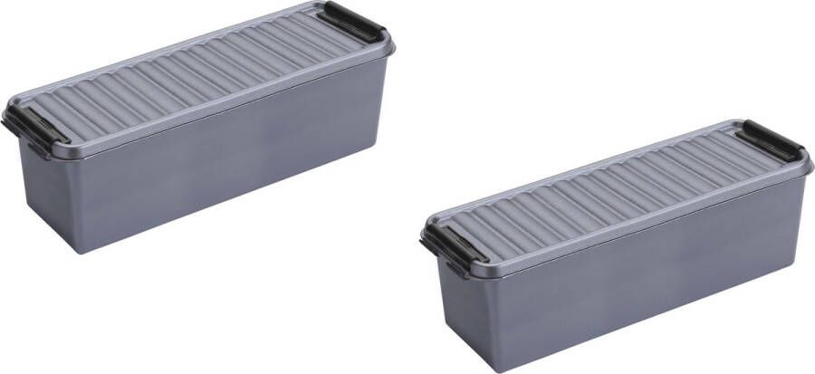 Merkloos Sans marque 3x stuks sunware Q-Line opbergboxen opbergdozen 1 3 liter 20 x 15 x 14 cm kunststof Praktische opslagboxen
