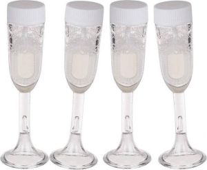 Merkloos Sans marque 40x stuks Bellenblaas champagne bruiloft glas Bruiloft huwelijk feestartikelen