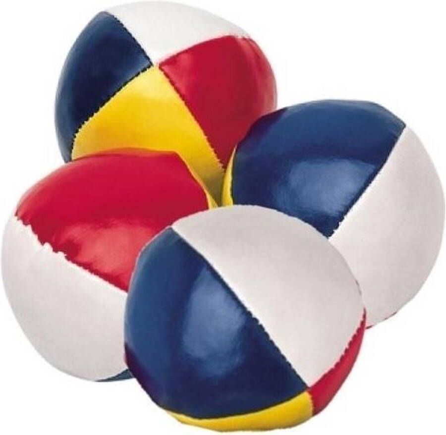 Merkloos Sans marque 4x Gekleurde jongleerballen 6 5 cm Jongleerballen speelballen ballengooien