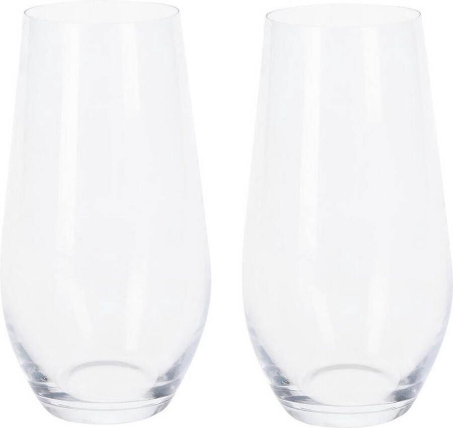 Merkloos Sans marque 4x Tumbler grote waterglazen drinkglazen 580 ml Luxe drinkglazen Kristal glas Glazen voor frisdrank water