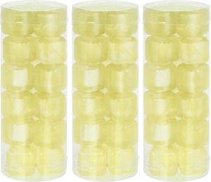 Merkloos Sans marque 54x Plastic herbruikbare gele ijsklontjes ijsblokjes gekleurd Kunststof ijsblokjes geel Verkoeling artikelen Gekoelde drankjes maken