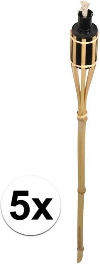 Merkloos Sans marque 5x Bamboe tuinfakkels 88 cm fakkels