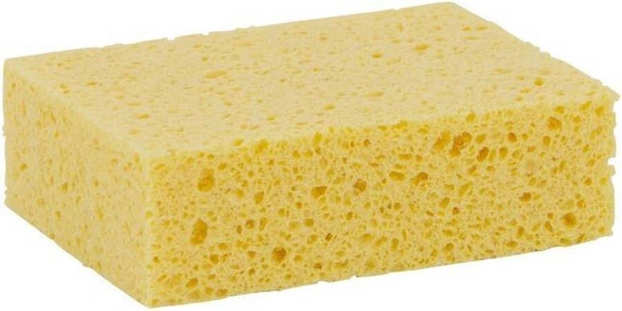 Merkloos Sans marque 5x Gele schoonmaakspons viscose spons 13 x 9 x 3 5 cm biologisch afbreekbaar schoonmaakartikelen keukensponzen