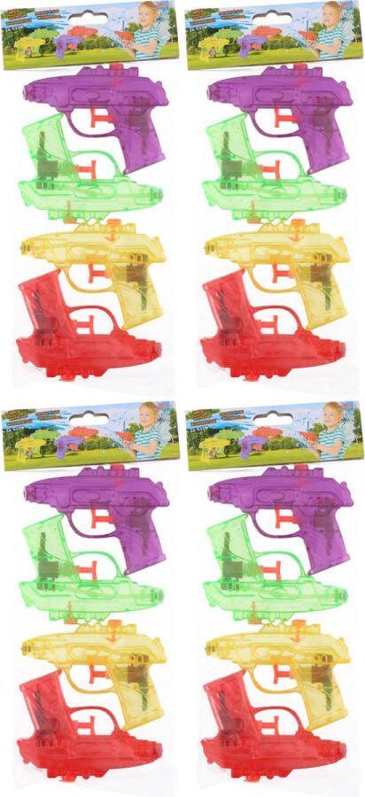 5x Waterpistool waterpistolen setje 4 stuks 11 5 cm