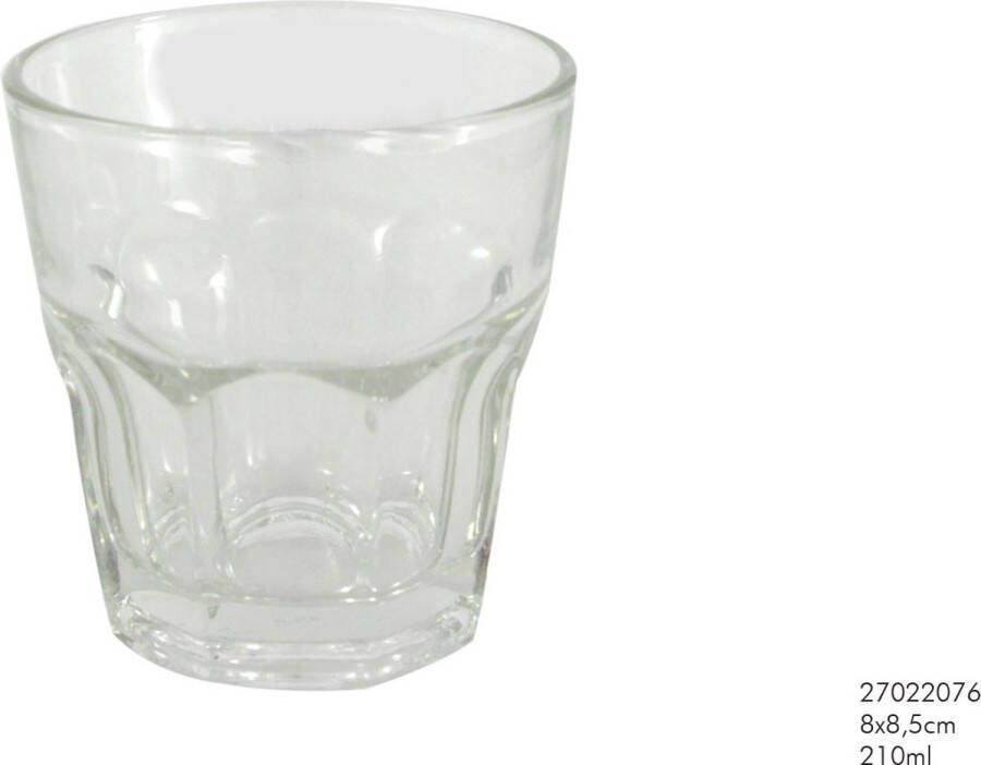 Merkloos Sans marque 6 Drinkglazen Glas Doorzichtig 300 ml Facet