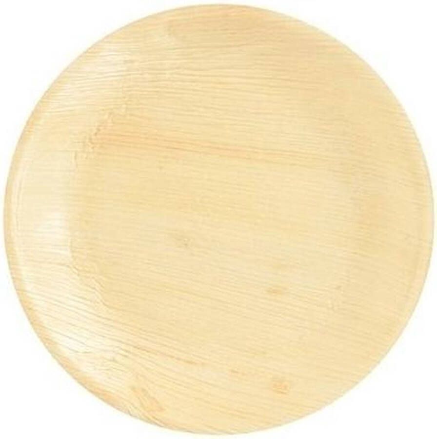 Merkloos Sans marque 18x Duurzame en biologisch afbreekbare borden palmblad 23 cm Milieuvriendelijk ecologisch Wegwerp bordjes