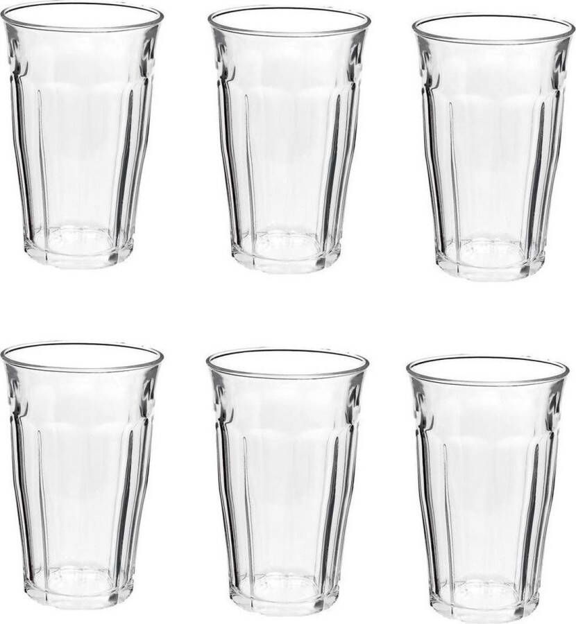 Merkloos Sans marque 6x Longdrinkglazen 360 ml 36 cl Longdrink glazen Water sap koffie thee glazen Longdrink glazen van glas