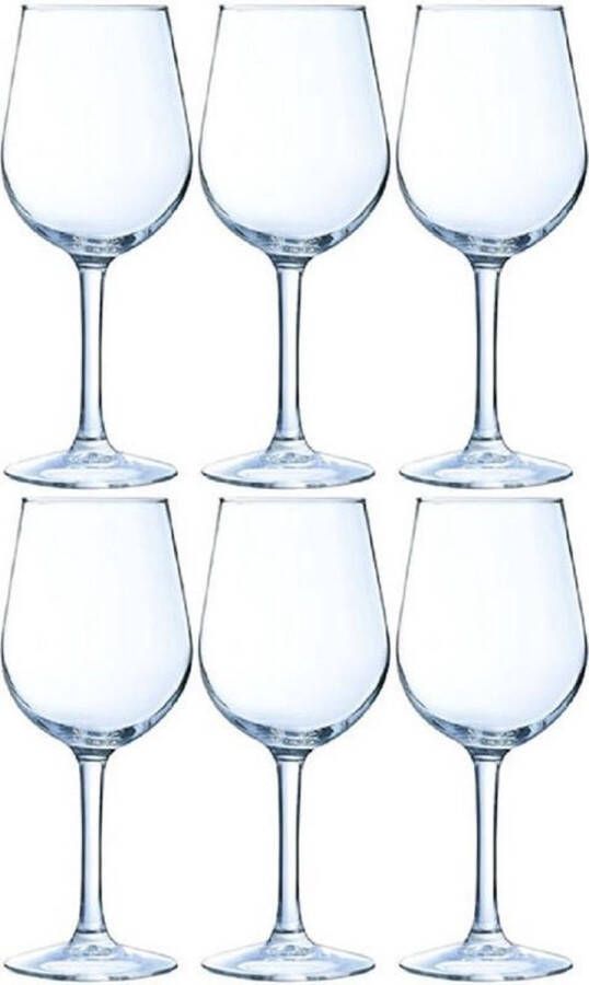 Merkloos Sans marque 6x Luxe wijnglazen voor witte wijn 270 ml 27 cl Witte wijn en rose glazen Wijn drinken Wijnglazen van glas
