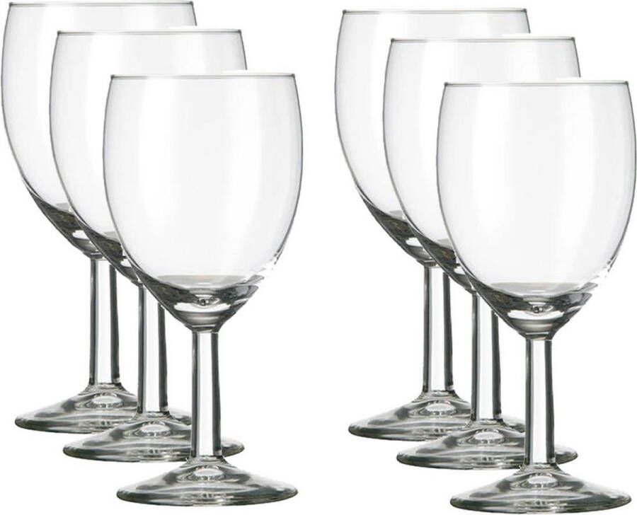 Merkloos Sans marque 6x Luxe wijnglazen voor witte wijn 240 ml Gilde 24 cl Witte wijn glazen Wijn drinken Wijnglazen van glas