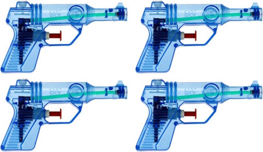 6x Waterpistool waterpistolen blauw 13 cm