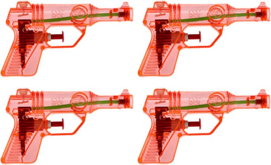 6x Waterpistool waterpistolen rood 13 cm