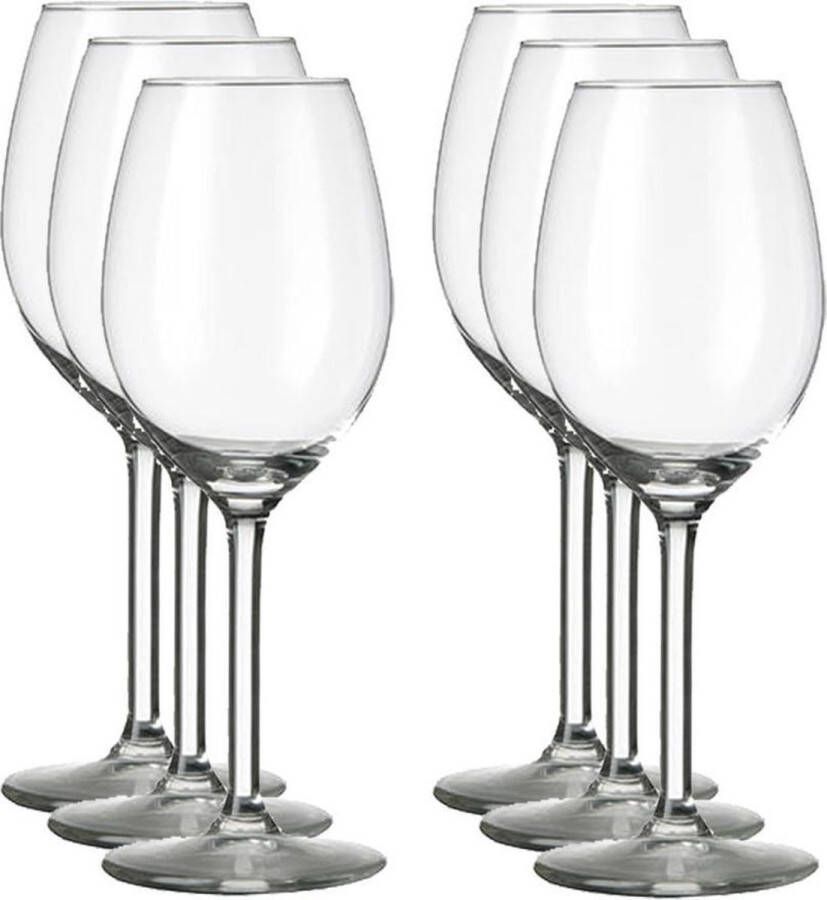 Merkloos Sans marque 6x Wijnglazen voor rode wijn 250 ml Esprit 25 cl Rode wijn glazen Wijn drinken Wijnglazen van glas