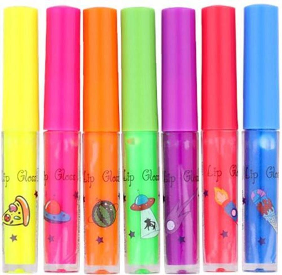 Merkloos Sans marque 7 dagen lipgloss voor kinderen Multicolor Neon