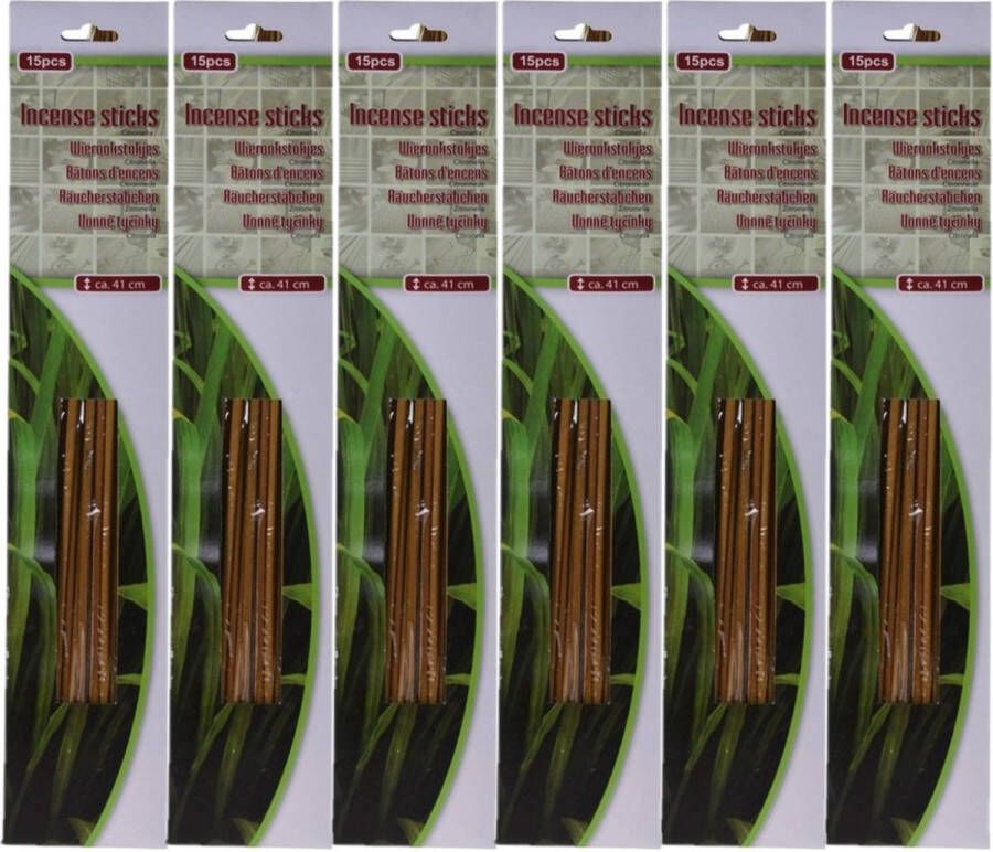Merkloos Sans marque 90x stuks anti muggen Citronella wierook geur sticks stokjes