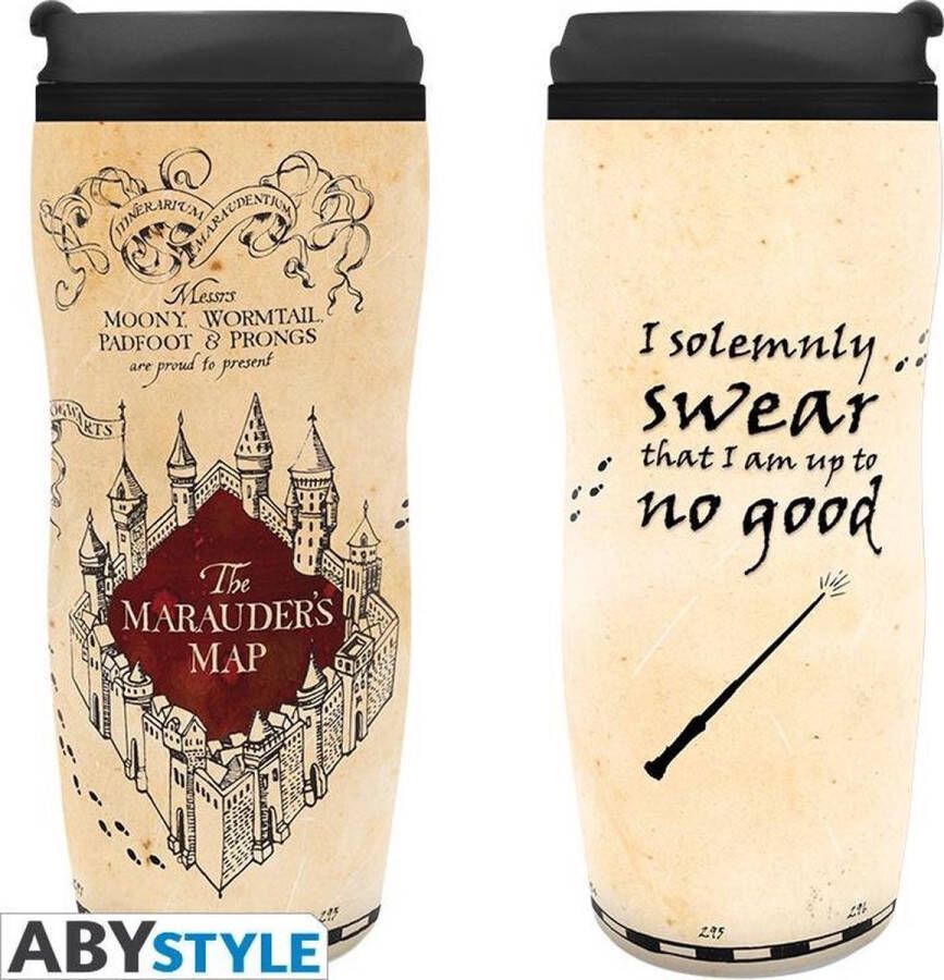 Merkloos Sans marque ABYstyle Harry Potter Marauder Map To Go Koffiebeker 355 ml Kunststof