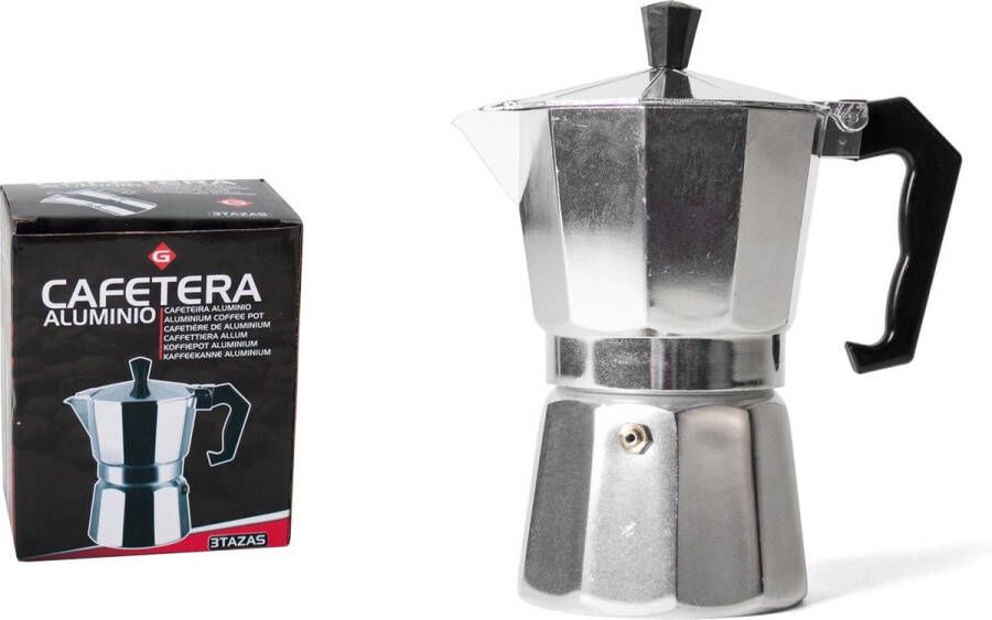 Merkloos Aluminium moka koffiemaker voor 3 kopjes espresso 150 ml Percolators