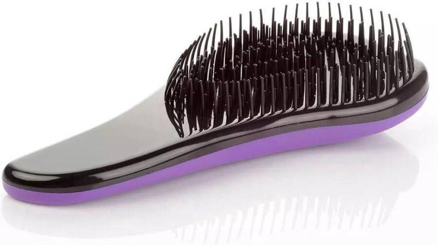 Merkloos Sans marque Anti klit haarborstel Anti statische haarborstel Paars Detangling brush