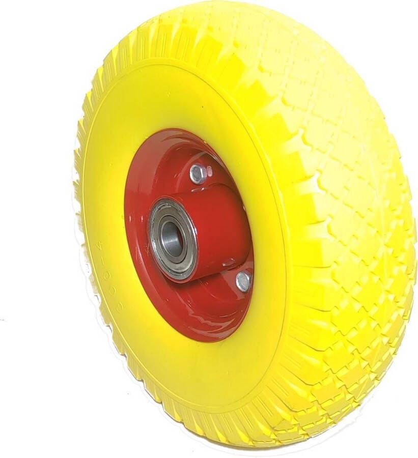 ANTI LEK band 300x4 PU stalen velg met lagers wiel steekwagen bolderwagen kar