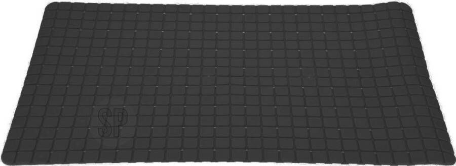 Merkloos Sans marque Anti-slip badmat zwart 69 x 39 cm rechthoekig Badkuip mat Grip mat voor in douche of bad