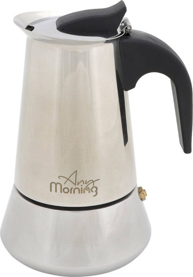 Merkloos Sans marque Any Morning Percolator Jun4 Italiaanse Espresso maker Mokkapot perculator Inductie geschikt 200 ml