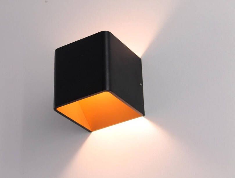 Merkloos Sans marque Skera Wandlamp LED zwart goud 2700k dimbaar Modern Artdelight 2 jaar garantie